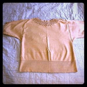 Gold Dolman sleeve sweater